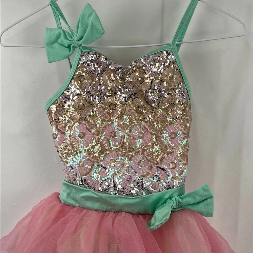 Girl’s Ballet Tutu - Leotard - Sequins - Pink, Mint Green White - Size 6?